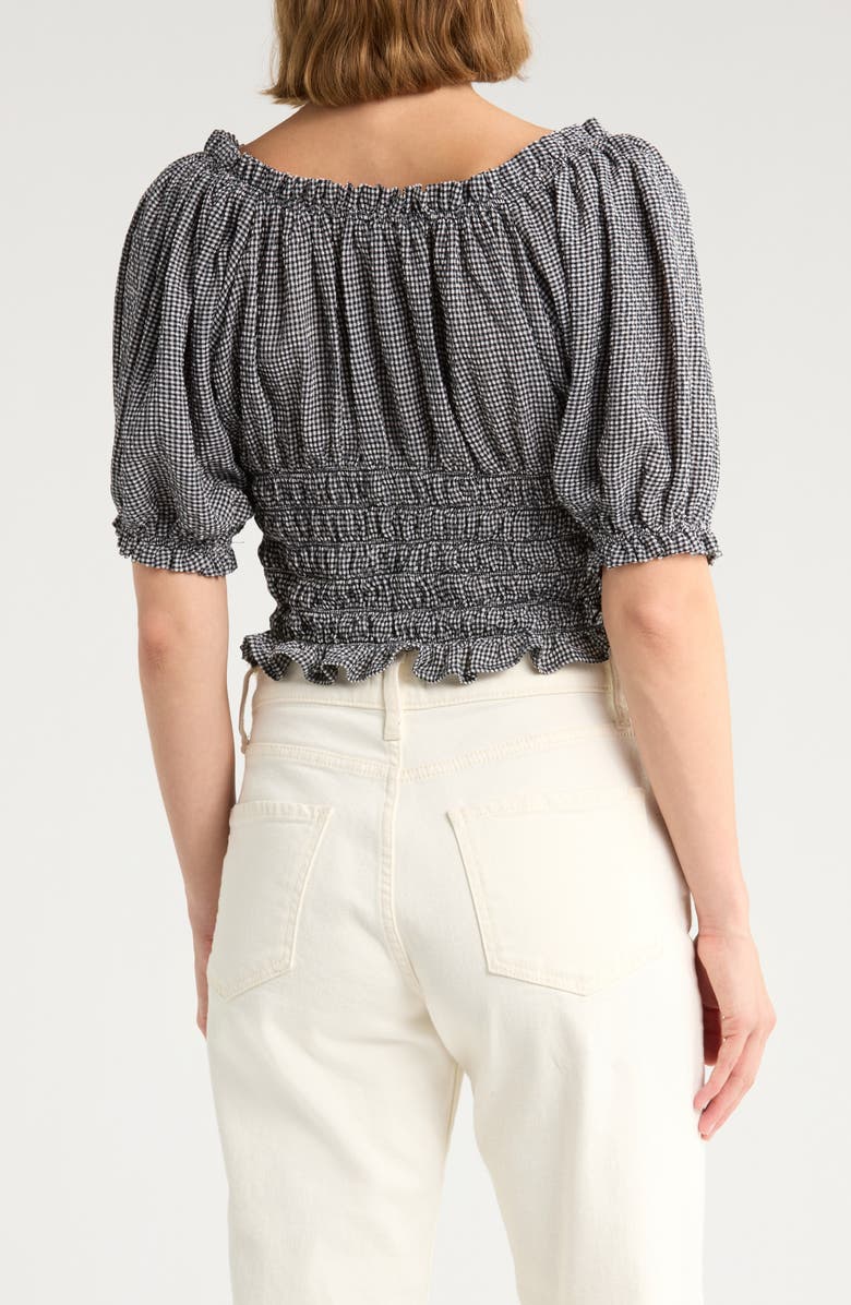 NSR Smocked Bubble Sleeve Top, Alternate, color, 