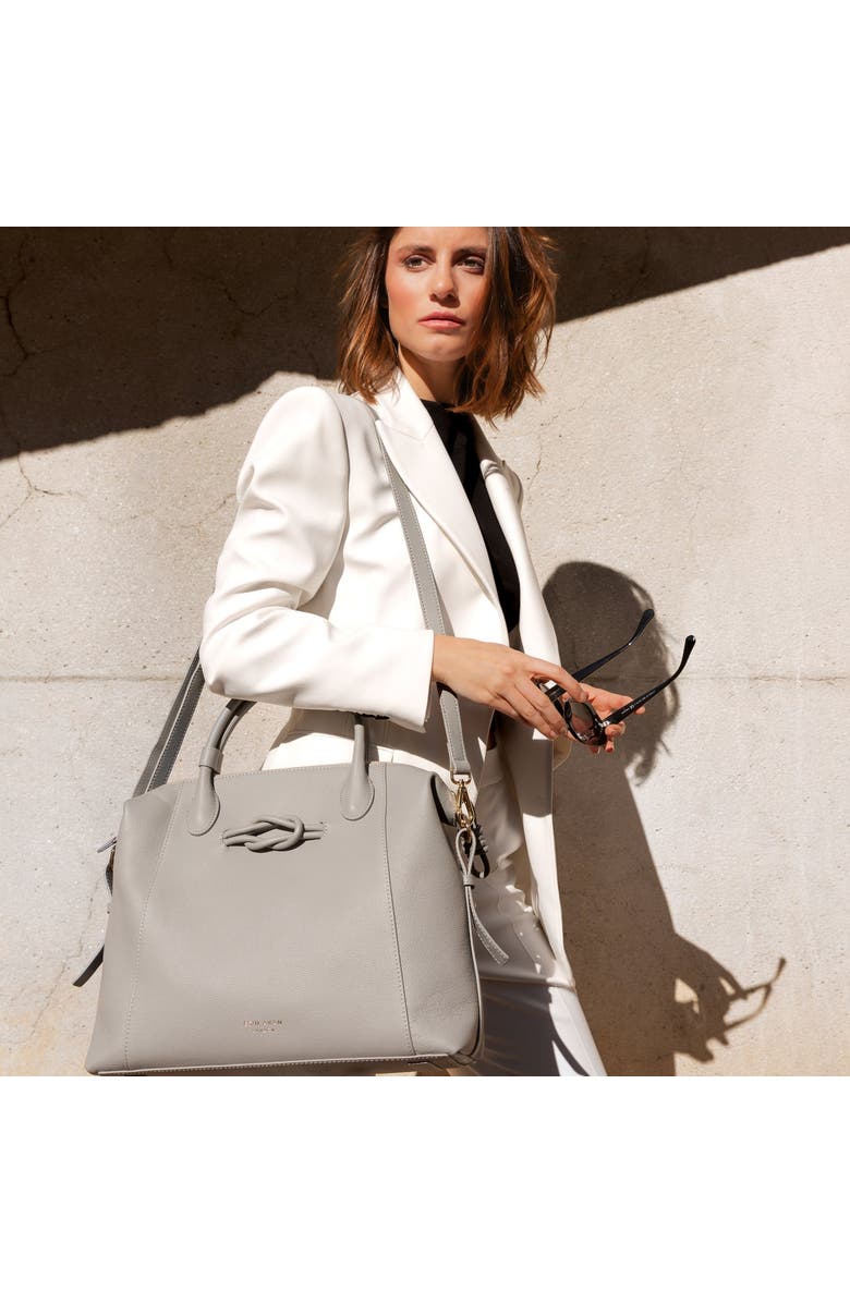 Esin Akan 6-in-1 Wimbledon Leather Backpack, Alternate, color, Grey