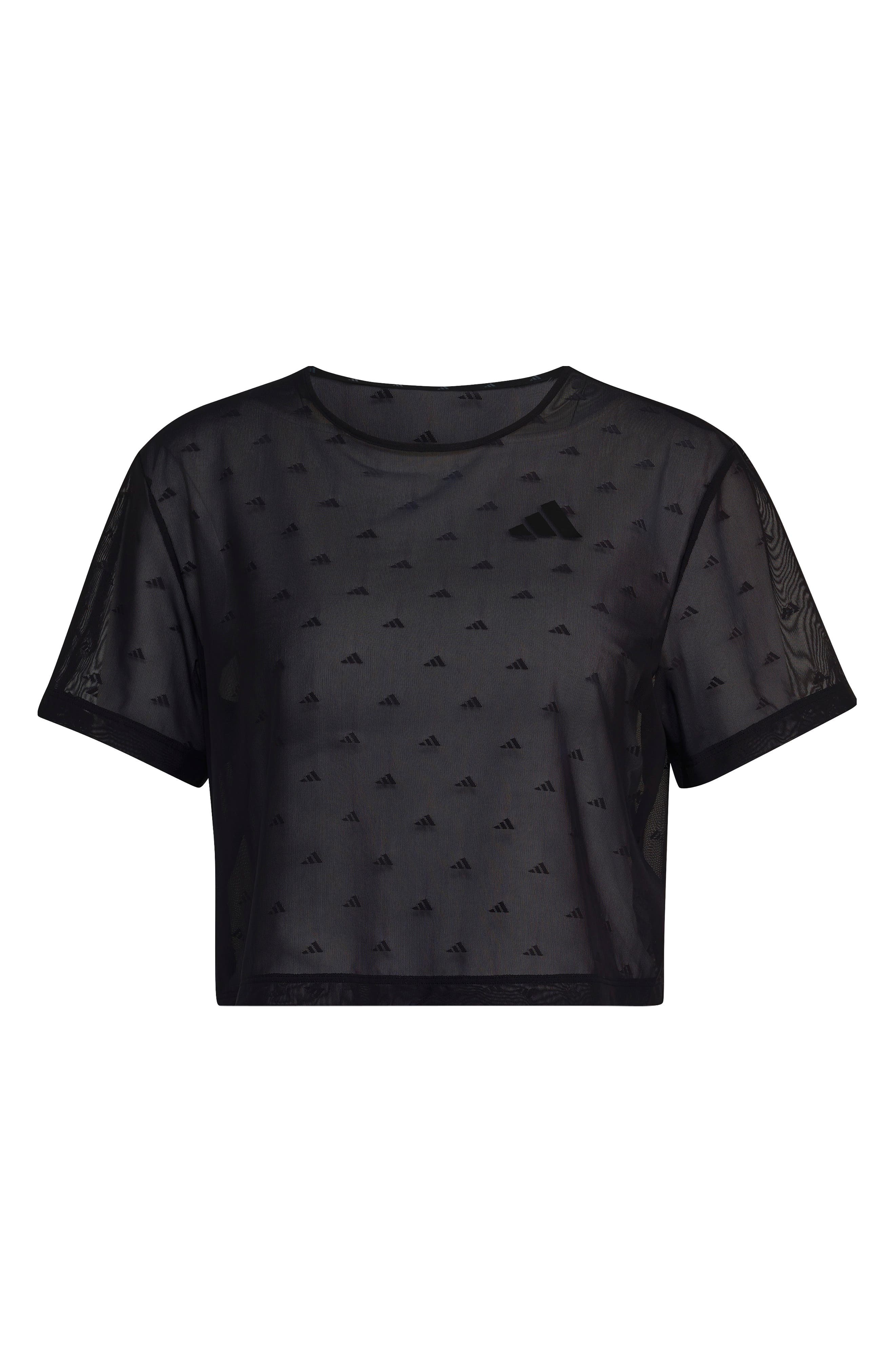 adidas Essential Logo Jacquard Mesh T-shirt (Women) | Nordstromrack