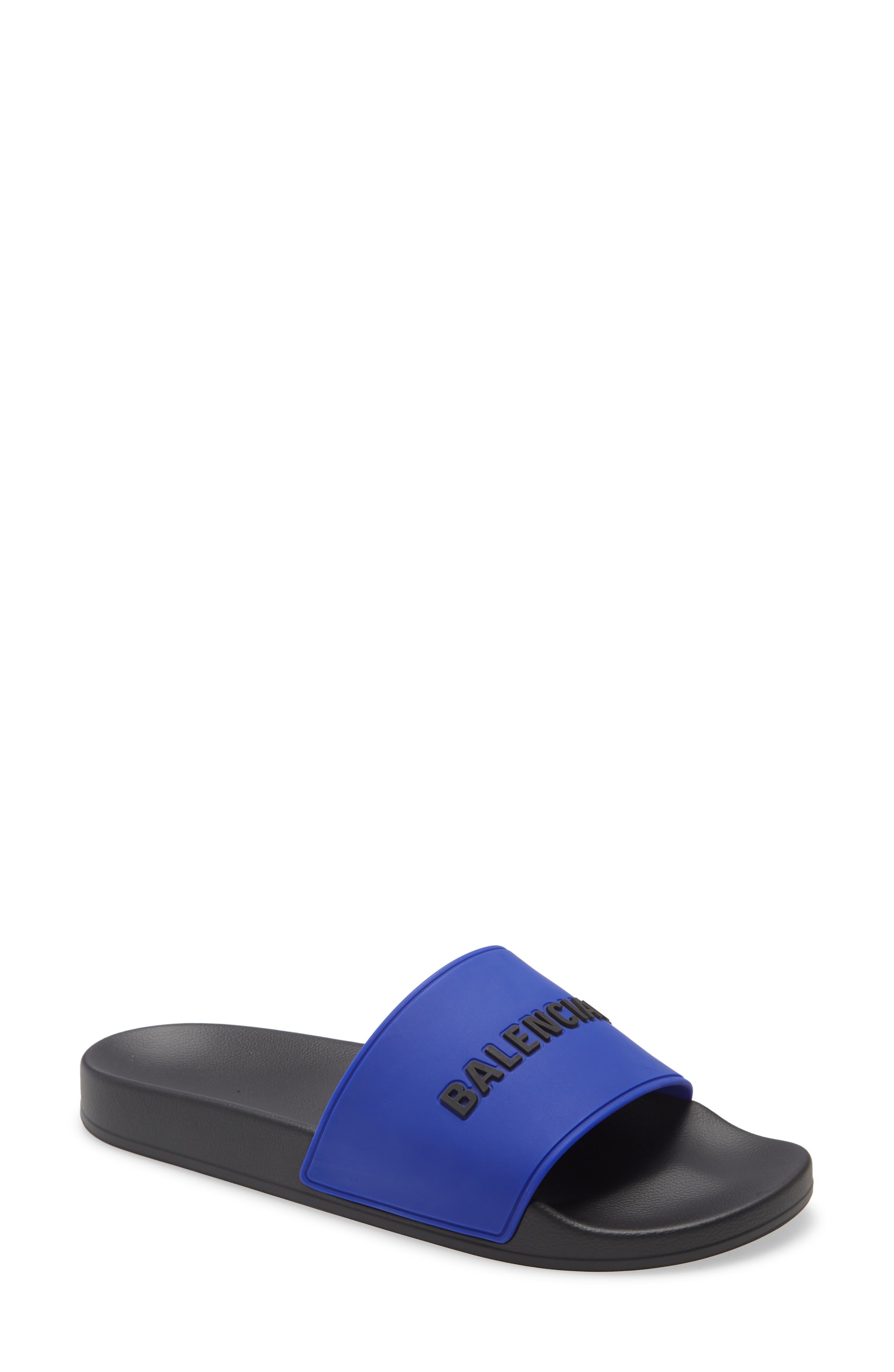 Balenciaga Logo Pool Slide, Main, color, 