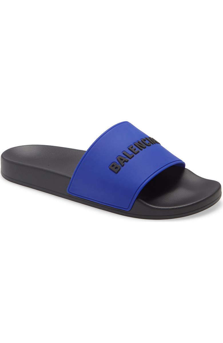 Balenciaga Logo Pool Slide, Main, color,