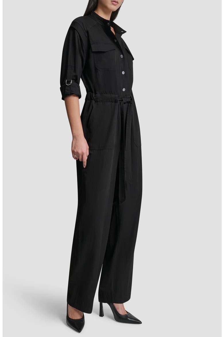 Long Sleeve Jumpsuit, Alternate, color, BLACK
