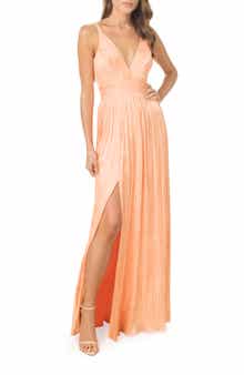 Dress the Population Danae Crinkle A-Line Gown