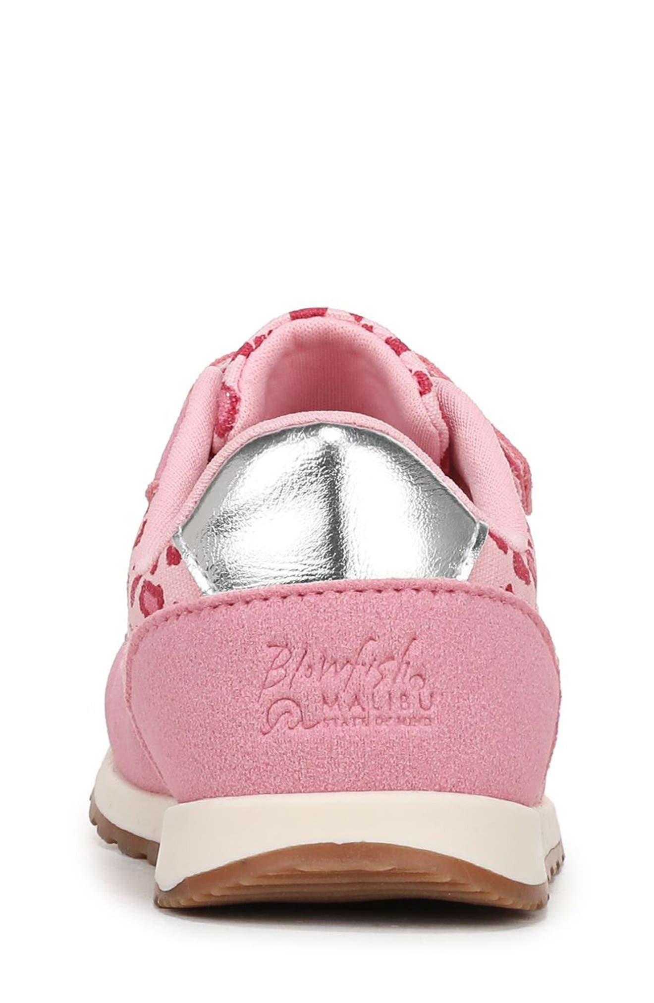 Blowfish Malibu Kids' Valley Sneaker, Alternate, color, Pink Leopard Print Faux Suede