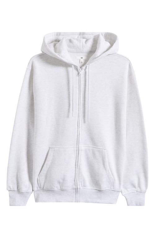 Bp. Oversize Zip Fleece Hoodie In White