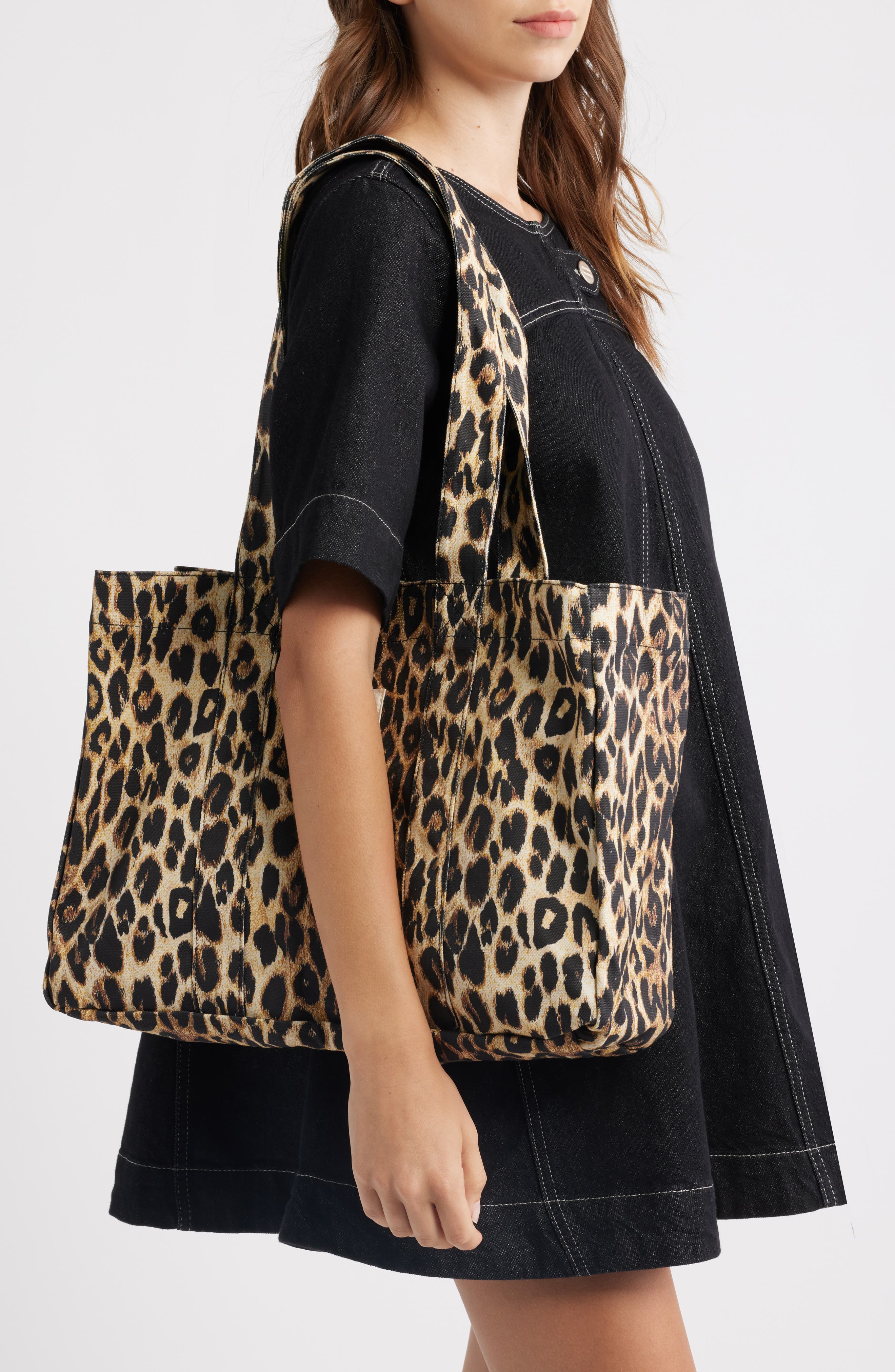 Leopard Canvas Tote, Alternate, color, LEOPARD