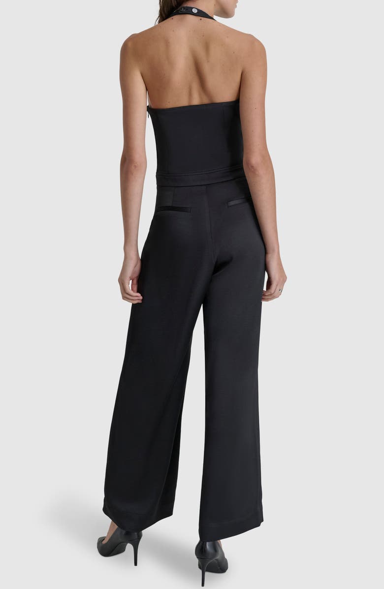 DKNY Halter Tuxedo Jumpsuit, Alternate, color, 
