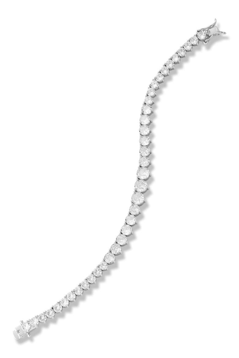 Cubic Zirconia Tennis Bracelet, Alternate, color, SILVER