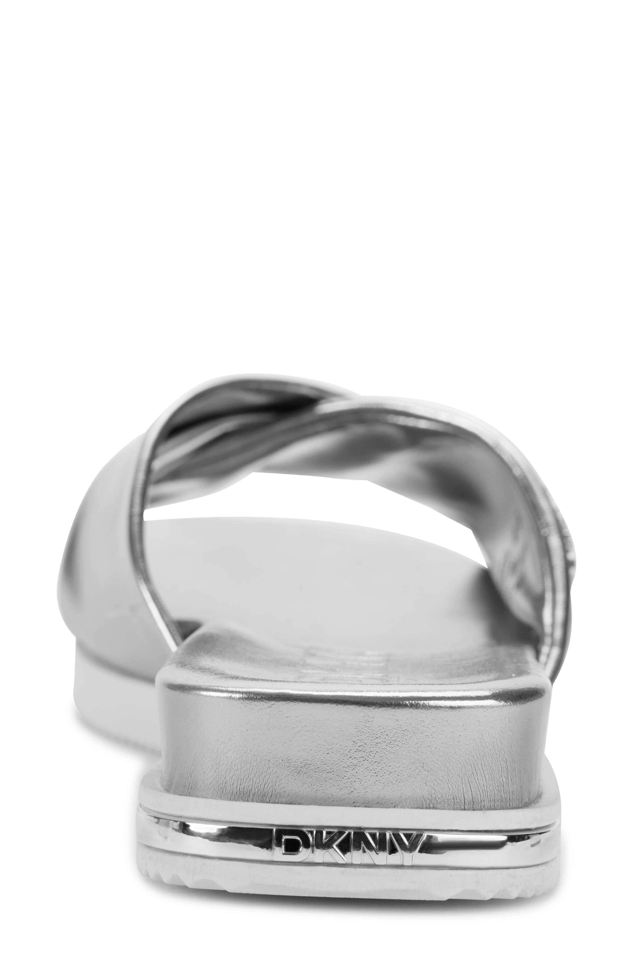 DKNY Jezebel Slide Sandal, Alternate, color, Silver