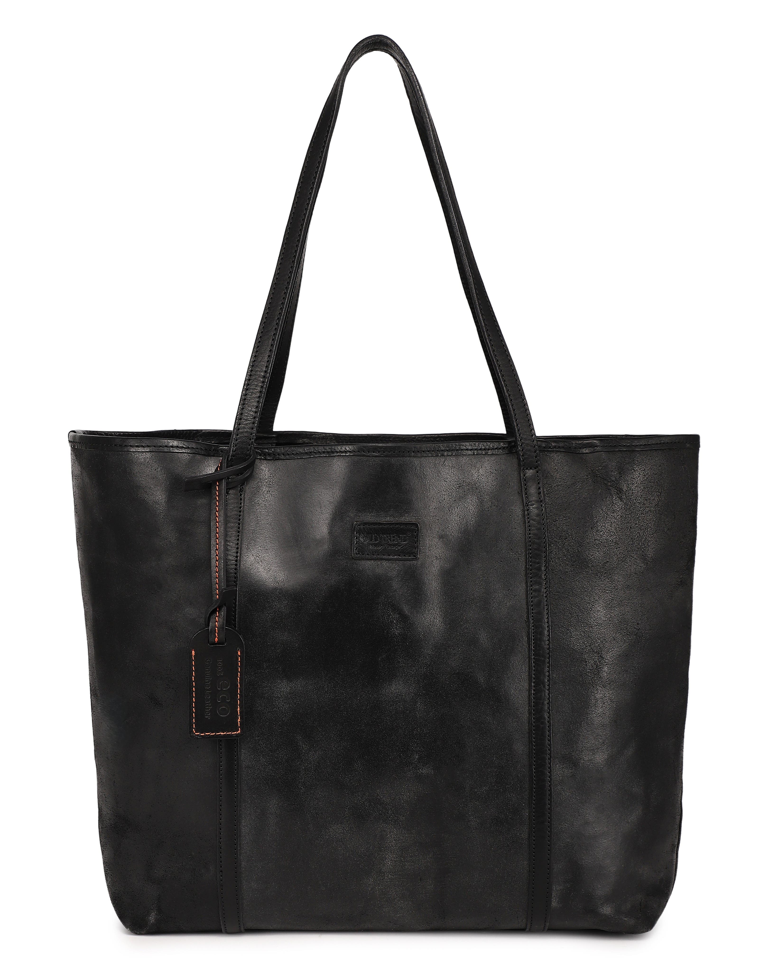OLD TREND Alder Genuine Leather Everyday Shoulder Tote, Main, color, Black