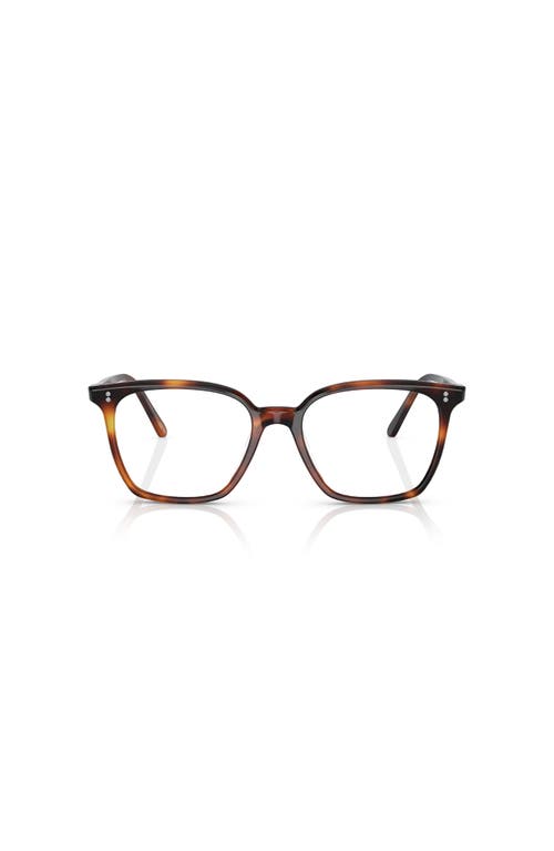 Oliver Peoples 52mm Square Optical Glasses In Brown