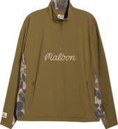 MALBON Tour Divot Quarter-Zip Camouflage Jacket