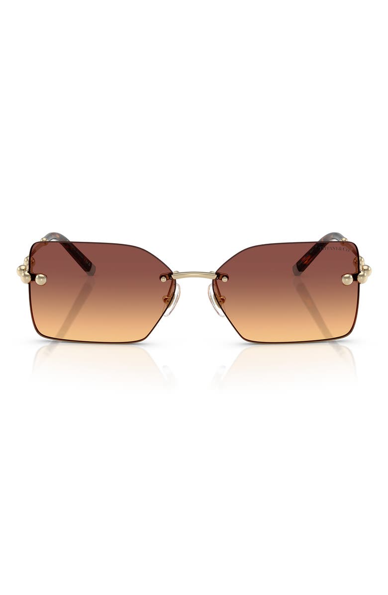 Tiffany & Co. 59mm Gradient Rectangular Sunglasses, Main, color, Violet