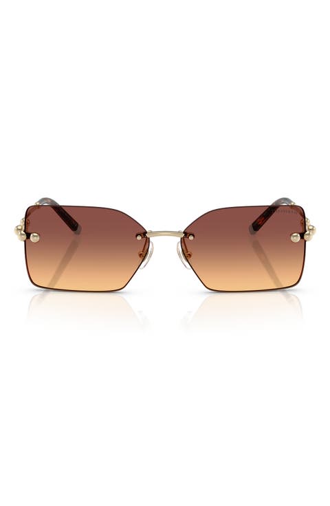 59mm Gradient Rectangular Sunglasses