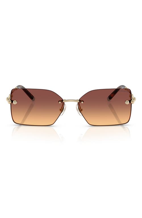 Tiffany & Co . 59mm Gradient Rectangular Sunglasses In Violet