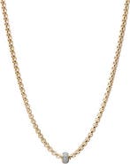 BY ADINA EDEN Pave Rondelle Wide Box Link Necklace