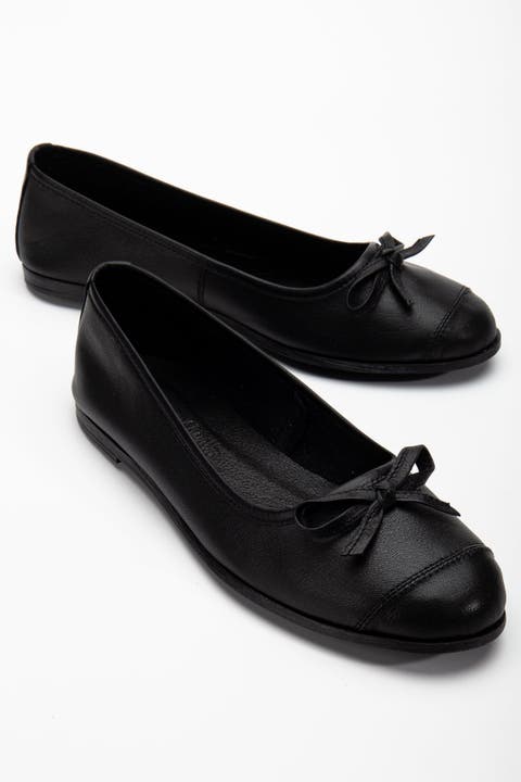 Brooklyn Leather Ballerina Flats