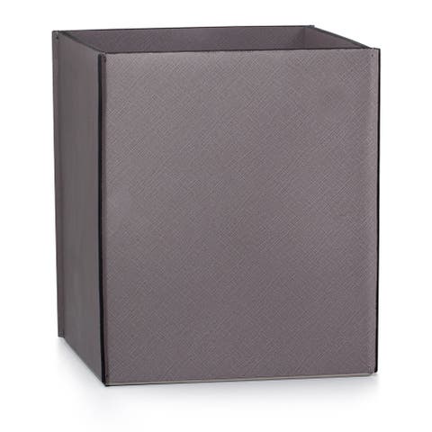 Piega Saffiano Gray Waste Basket