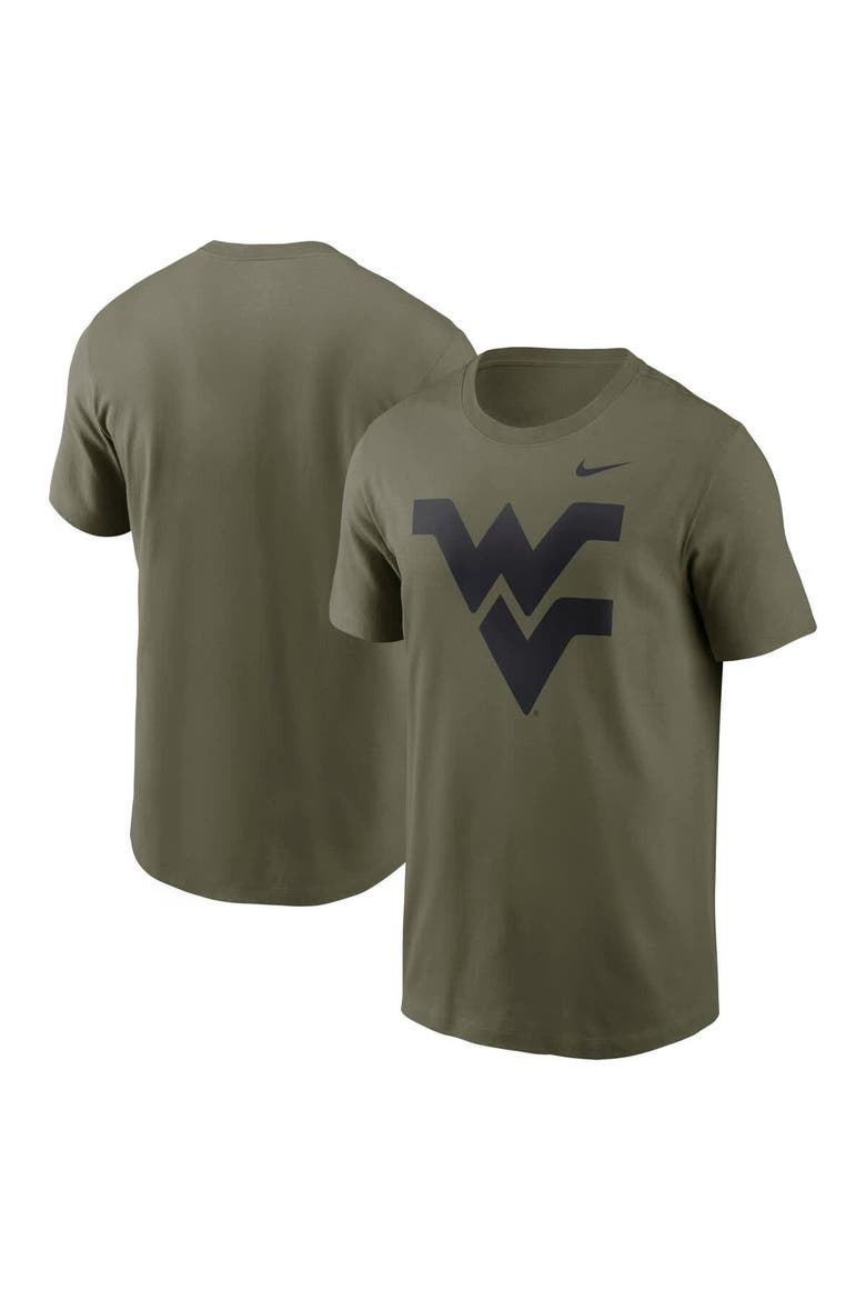 Men's Nike Olive West Virginia Mountaineers 2024 Military Appreciation Tonal Logo Performance T-Shirt, Alternate, color, Olive