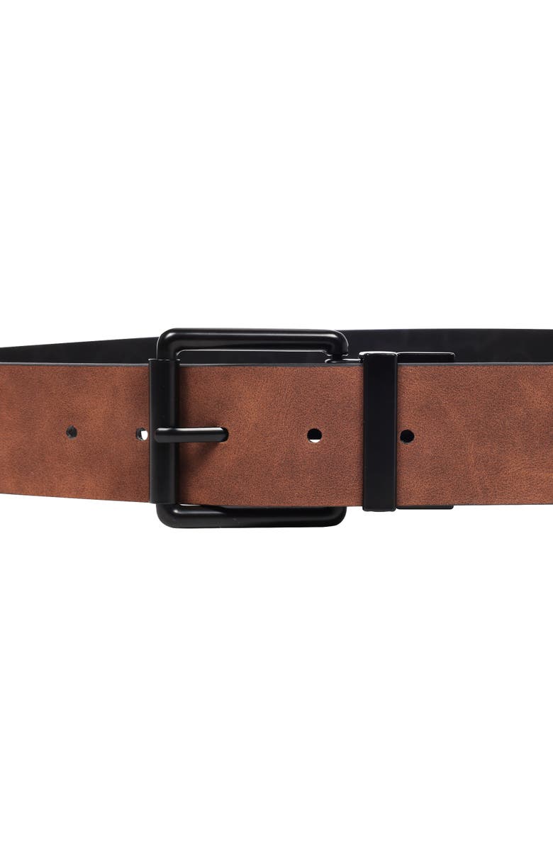 Element Distressed PU Reversible Belt with Allover Print, Alternate, color, Black