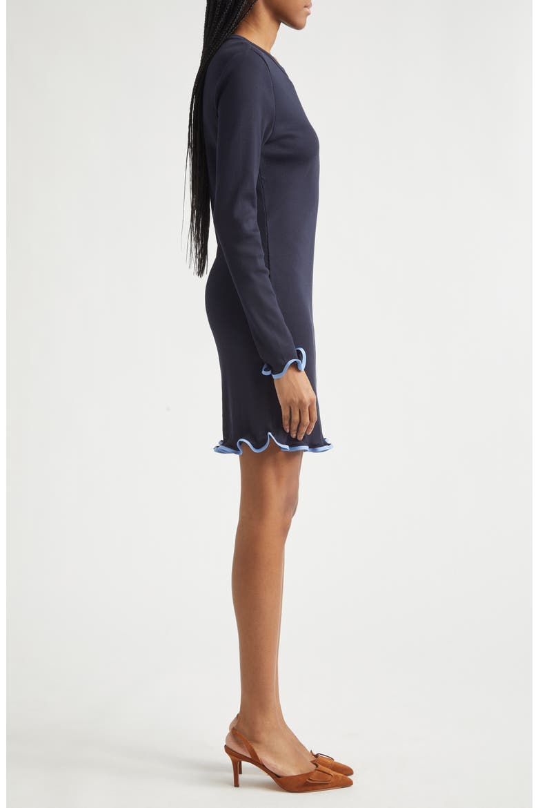 Baranova Long Sleeve Minidress, Alternate, color, NAVY
