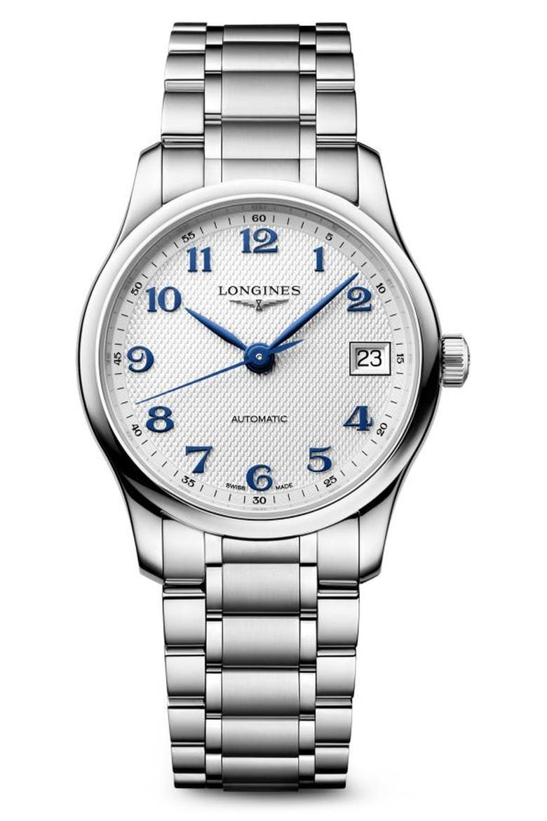 Master Collection Automatic Bracelet Watch, 34mm, Main, color, SILVER