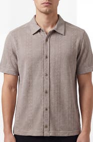 BURNSIDE Short Sleeve Sweater Cardigan