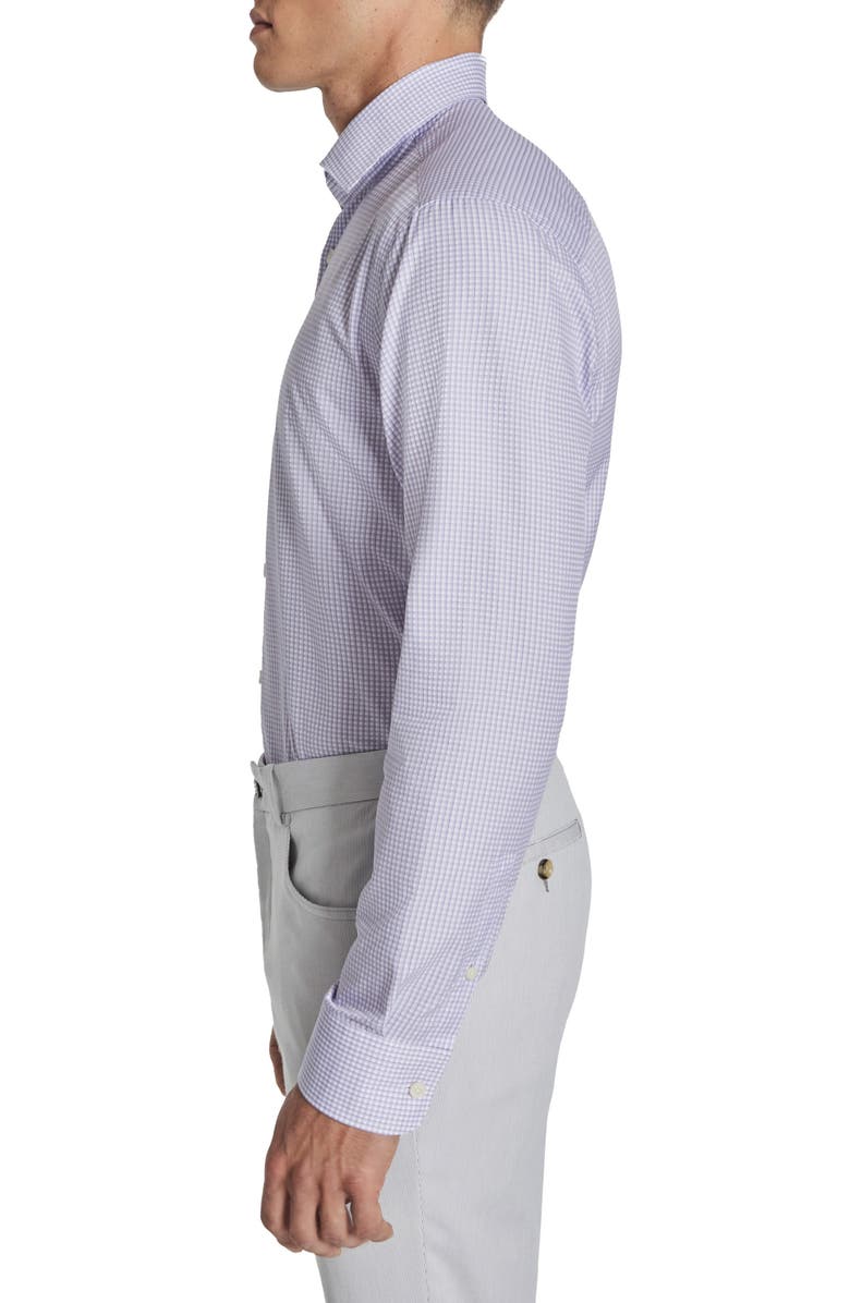 Jack Victor Arsenio Windowpane Cotton Twill Dress Shirt, Alternate, color, Lilac
