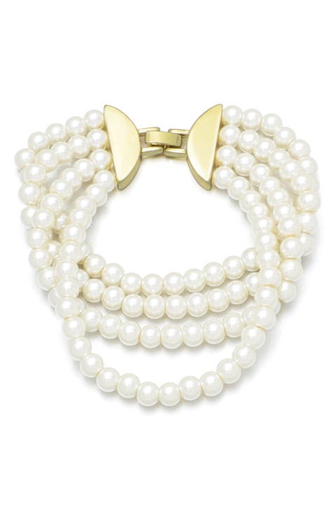 Multistrand Faux Pearl Bracelet