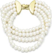 Adornia Multistrand Faux Pearl Bracelet