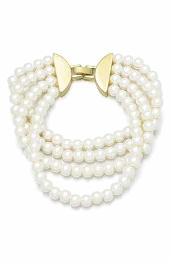 Adornia Multistrand Faux Pearl Bracelet