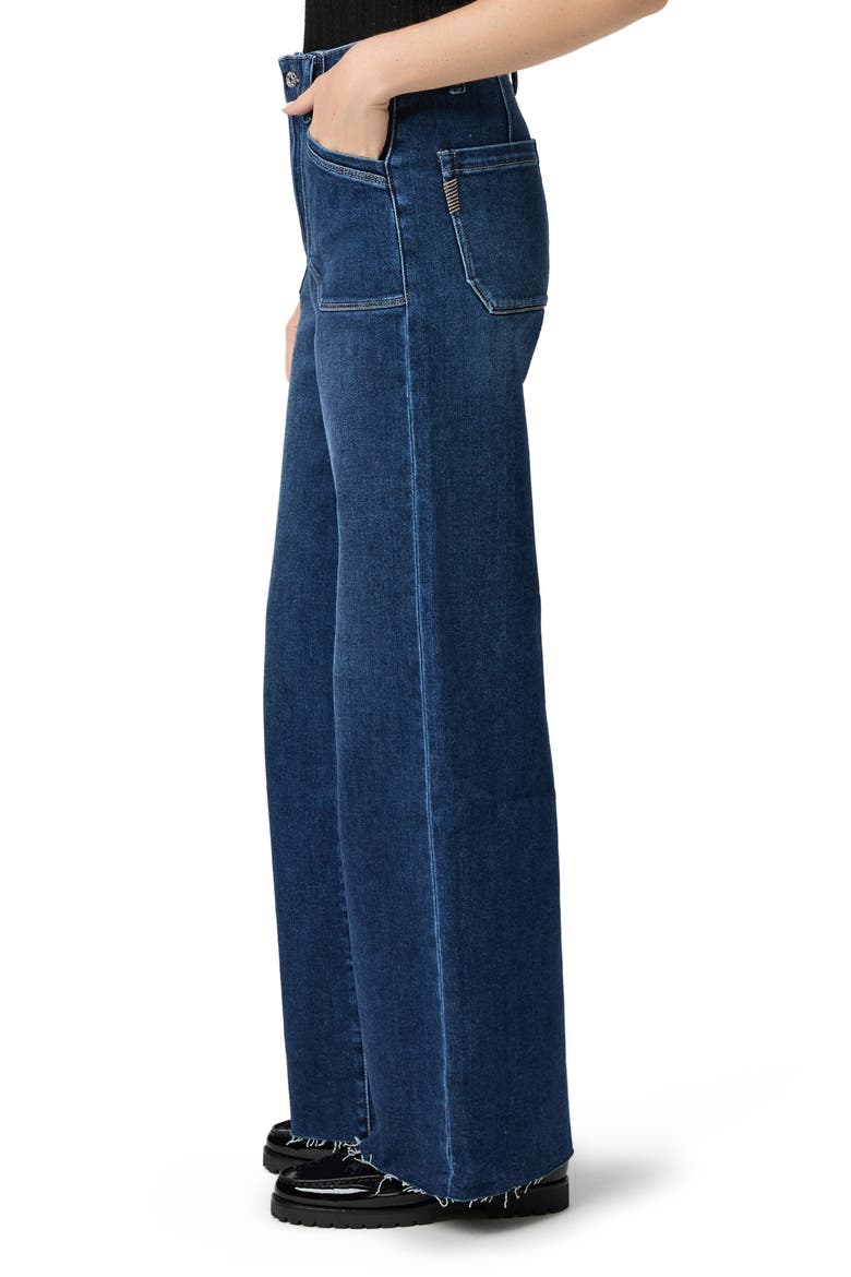 Anessa High Waist Raw Hem Wide Leg Jeans, Alternate, color, LIVE FOREVER