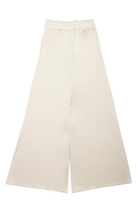 Belel High Waist Satin Wide Leg Pants