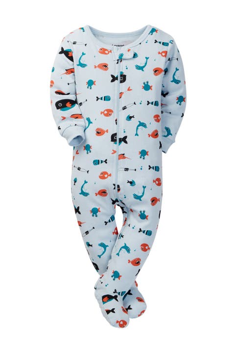 Footed Printed Cotton Pajamas, Animal, Holiday & Fun Prints
