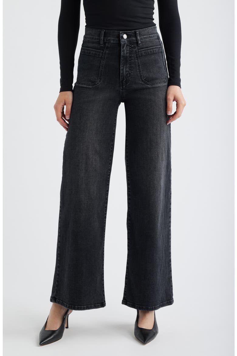 Le Slim Palazzo Modernist Wide Leg Jeans, Main, color, ROCKET