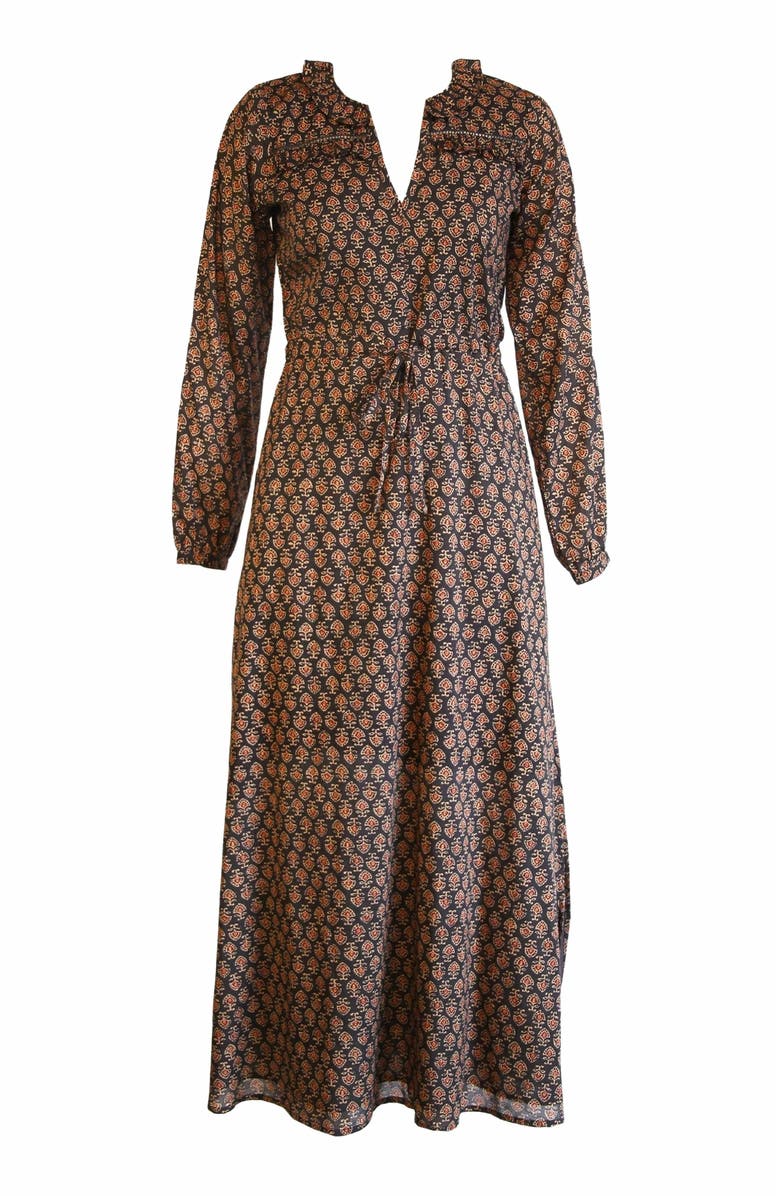 ABLE Caroline Ruffle Maxi Dress, Alternate, color, 