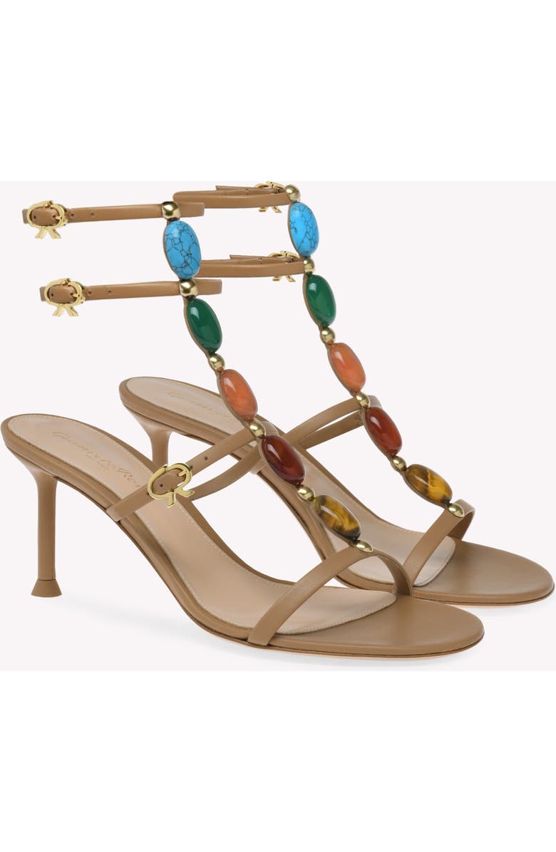 Gianvito Rossi Shanti 70 Sandal, Alternate, color, Brown Nappa