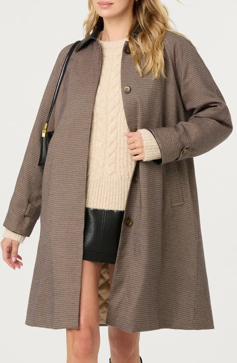 Raiden Faux Leather Collared Coat