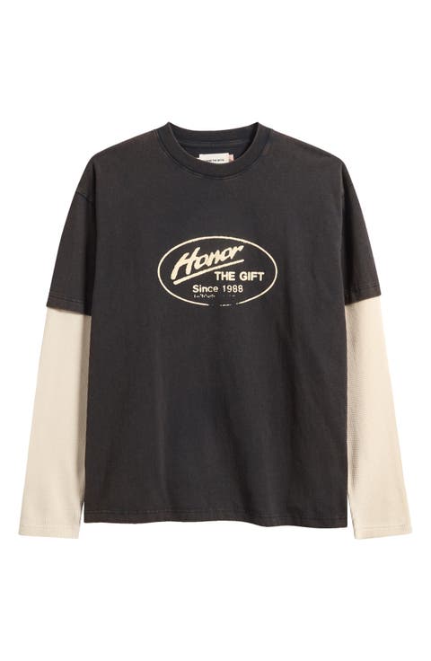 Layered Just Be Long Sleeve Graphic T-Shirt