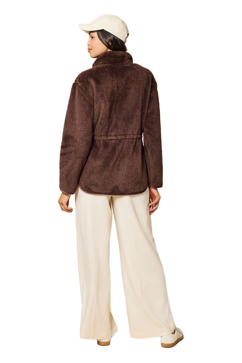 DreamPlush Two Way Zip Jacket, Alternate, color, Espresso
