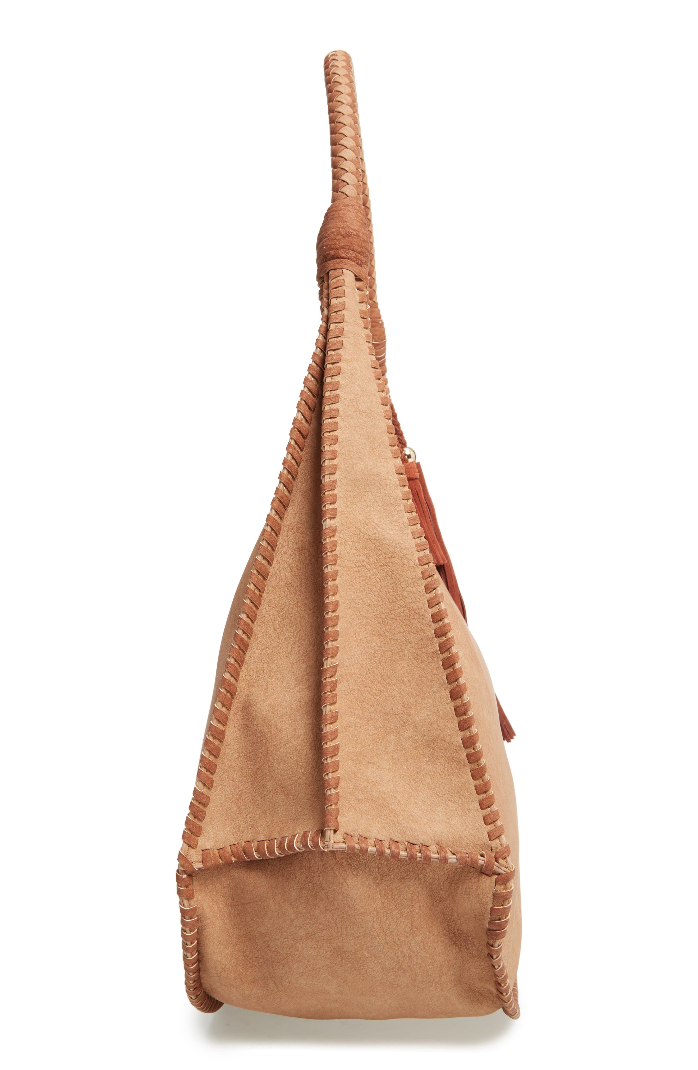 by Steve Madden Faux Leather Hobo, Alternate, color, SADDLE