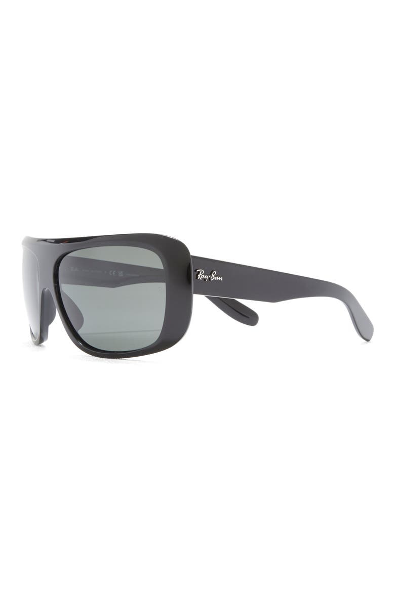 61mm Pillow Polarized Sunglasses, Alternate, color, BLACK