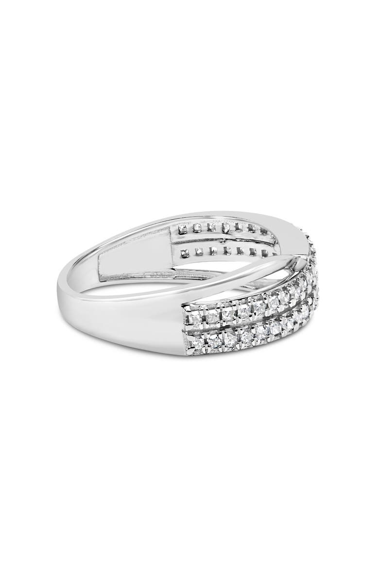 10K White Gold 1/2 Cttw Princess Diamond Split Shank Band Ring, Alternate, color, White Gold