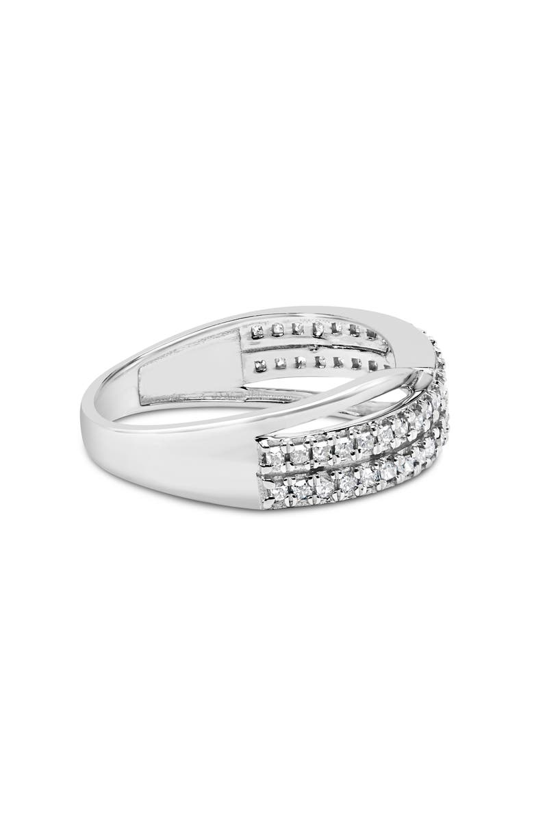 Haus of Brilliance 10K White Gold 1/2 Cttw Princess Diamond Split Shank Band Ring, Alternate, color, White Gold