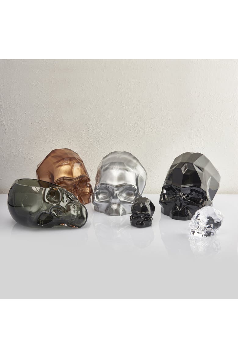 Memento Mori Skull Bowl, Small, Alternate, color, Black