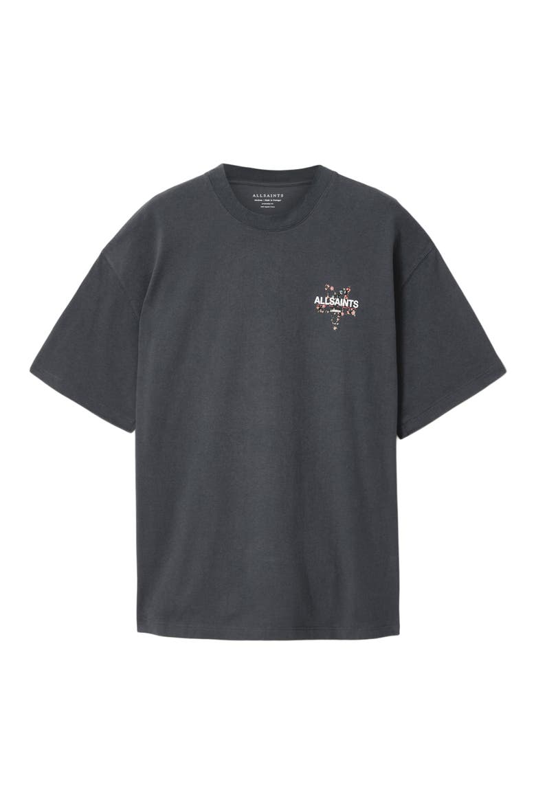 Pentacle Crewneck T-Shirt, Alternate, color, WASHED BLACK