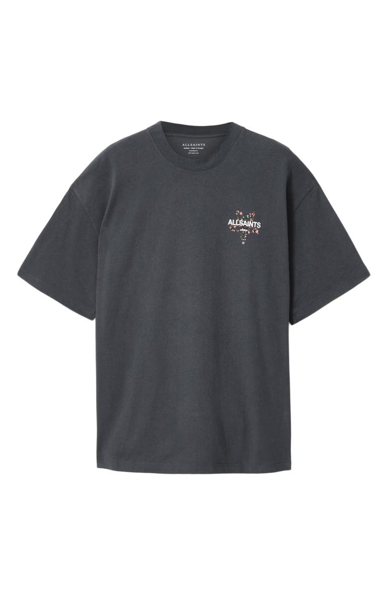 AllSaints Dreamer Graphic Cotton Crewneck T-Shirt, Alternate, color, Washed Black