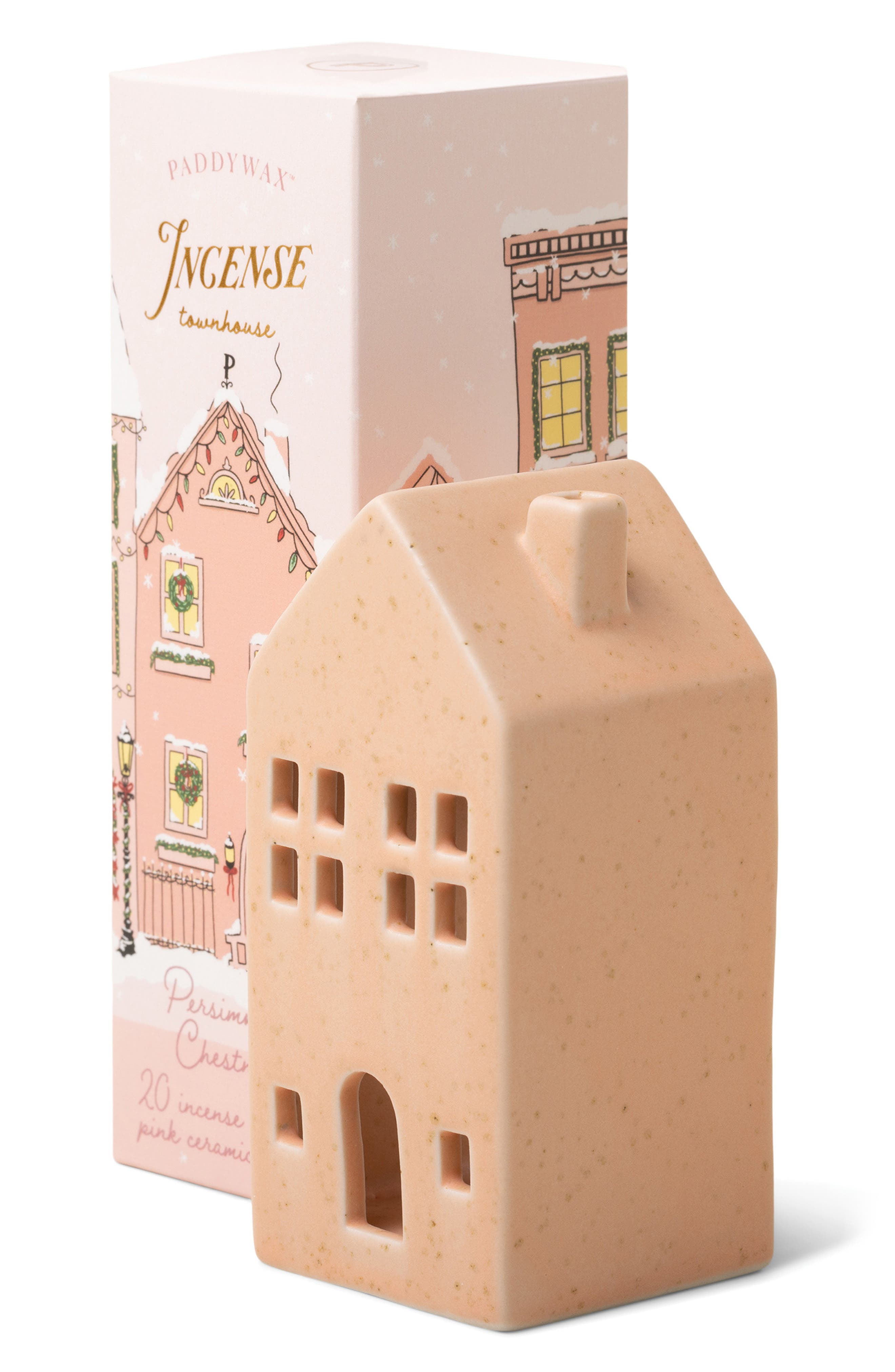 Persimmon Chestnut Incense Ceramic Townhouse