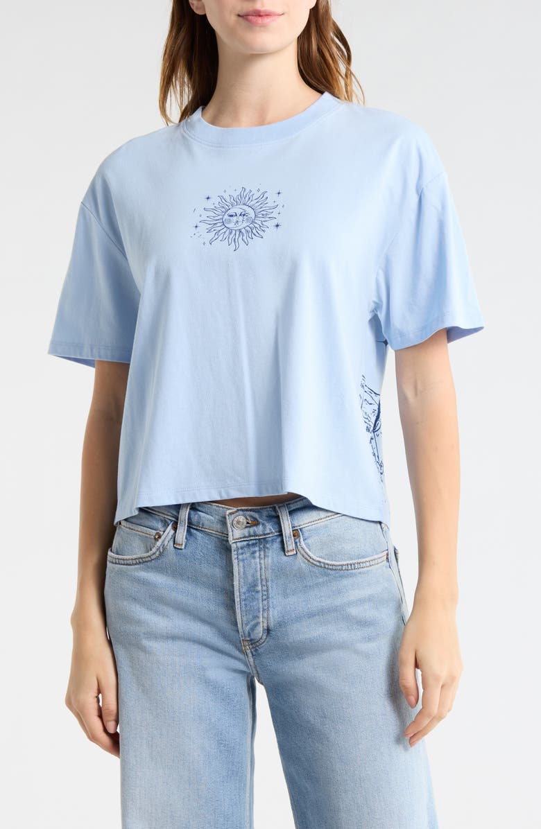 Vinyl Icons Sun Desert Tee, Main, color, Light Blue