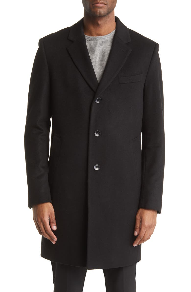 BOSS Hyde Wool & Cashmere Melton Car Coat, Alternate, color, 